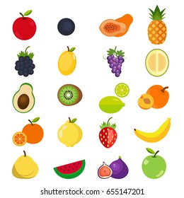 Fruits icon set.