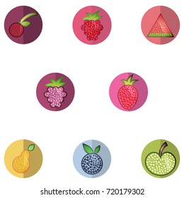 fruits icon set