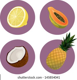Fruits icon set 3 of 4