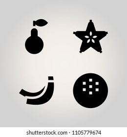 Fruits icon set. break, set, background and native illustration vector icons for web and design