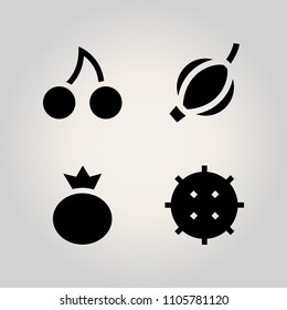 Fruits icon set. design, isolated, growing and herbal illustration vector icons for web and design