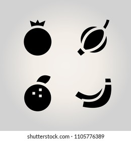 Fruits icon set. freshness, design, whole and ingredient illustration vector icons for web and design