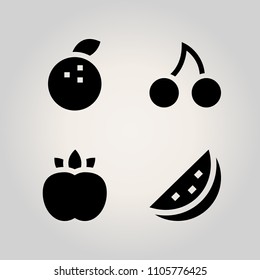 Fruits icon set. freshness, one, blooming and illustration illustration vector icons for web and design