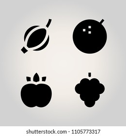 Fruits icon set. healthy, diet, one and delicious illustration vector icons for web and design