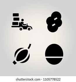 Fruits icon set. hobby, full, delivery and drink illustration vector icons for web and design