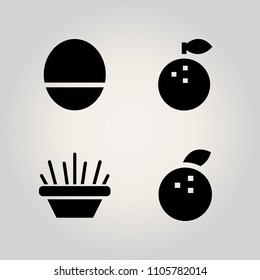 Fruits icon set. pulp, nobody, whole and refreshing illustration vector icons for web and design
