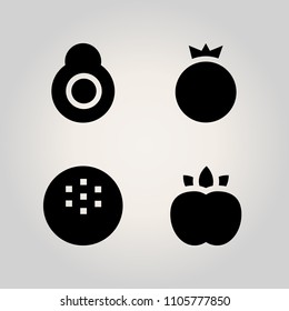 Fruits icon set. single, juice, above and table illustration vector icons for web and design