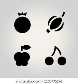 Fruits icon set. table, gentle, sweet and set illustration vector icons for web and design