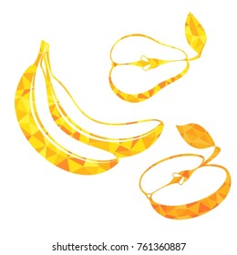 Fruits icon set vector