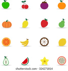 Fruits icon set vector illustration