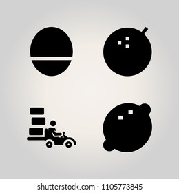 Fruits icon set. vitamins, customer, pattern and diet illustration vector icons for web and design