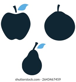 Vetor de ícone de frutas com uma variedade vibrante de produtos frescos. Ideal para alimentação saudável, nutrição, comida natural, sucos, sobremesas e projetos relacionados com supermercados.