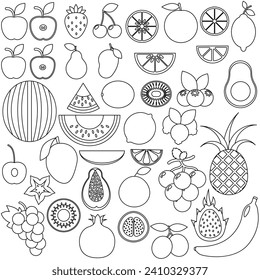 Fruits icon vector. Food illustration sign. Vitamins symbol. Vegetarian logo.