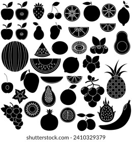 Fruits icon vector. Food illustration sign. Vitamins symbol. Vegetarian logo.