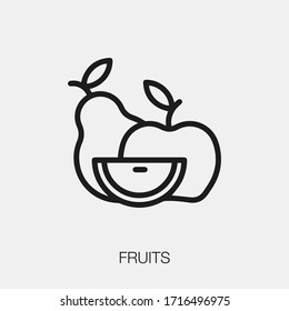 Vektorillustration-Symbol für Obst