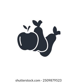 Icono de frutas. Vector. Trazo editable. signo de estilo lineal para uso Diseño web, logotipo. Ilustración de símbolo.