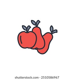 Fruits icon. vector.Editable stroke.linear style sign for use web design,logo.Symbol illustration.