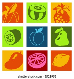 Fruits icons 1 - others of same series : http://www.shutterstock.com/lightboxes.mhtml?lightbox_id=499012
