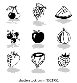 Fruits icons 2 - others of same series : http://www.shutterstock.com/lightboxes.mhtml?lightbox_id=498997