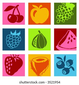 Fruits icons 2 - others of same series : http://www.shutterstock.com/lightboxes.mhtml?lightbox_id=499012