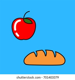 fruits icons in color