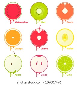 Fruits icons / design elements