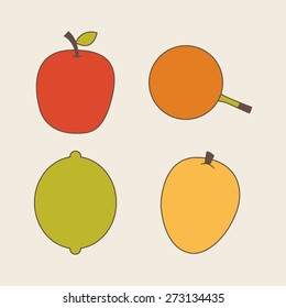 fruits icons design, vector illustration eps10 graphic 