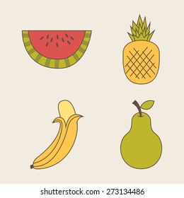 fruits icons design, vector illustration eps10 graphic 