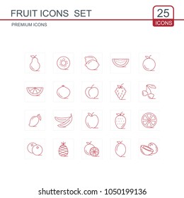 Fruits icons set