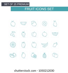 Fruits icons set