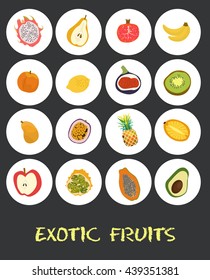 Fruits icons set