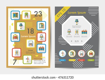 Fruits icons set with long shadow,eps10