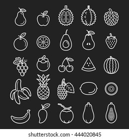 Similar Images, Stock Photos & Vectors of Set of flat fruits and