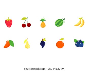 Fruits Illustration Design Element Set
