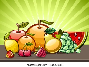 fruits illustration one