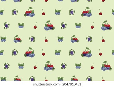 Ilustración de frutas diseño de patrones sin fisuras formato de vectores