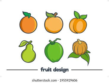 Fruits illustration vector graphic design