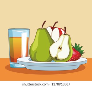 Fruits and juice