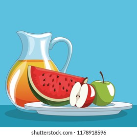 Fruits and juice