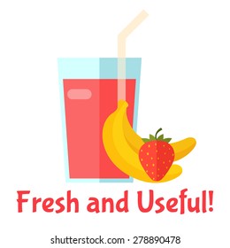Fruits juice background. Colorful template for cooking, restaurant menu and vegetarian food