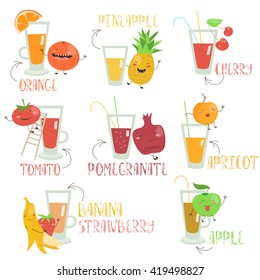 Fruits juices set