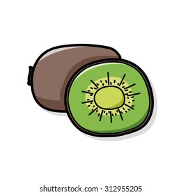 fruits kiwi doodle