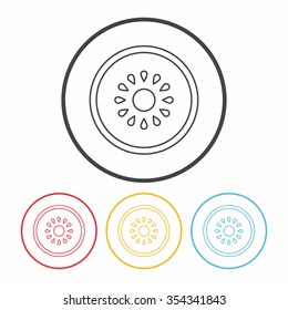fruits kiwi line icon