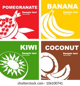 Fruits label design.