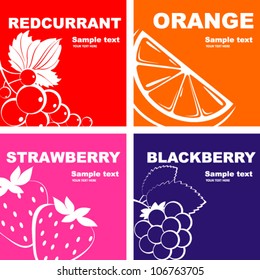 Fruits label design.