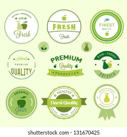 Fruits labels set