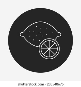 fruits lemon line icon