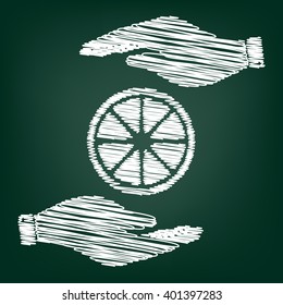 Fruits lemon sign