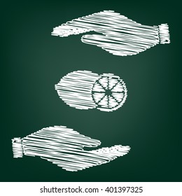 Fruits lemon sign