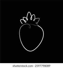 fruits line art. one line drawing fruits. seamless fruits icon.
